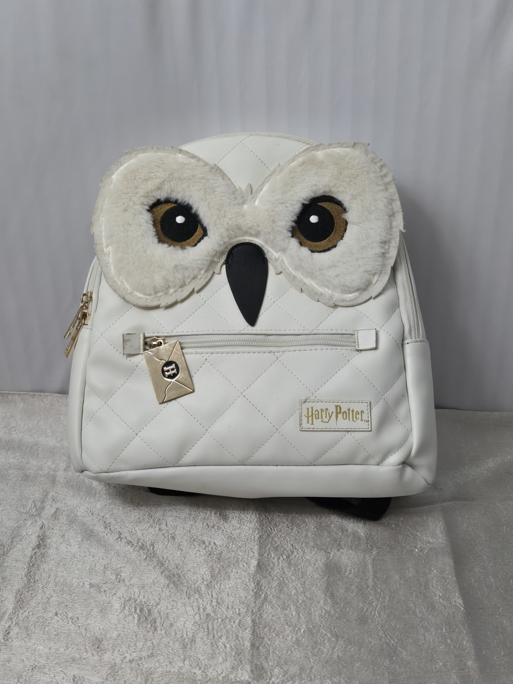 Harry Potter Hedwig Owl Quilted Mini Backpack Faux Leather/Fur Zip
